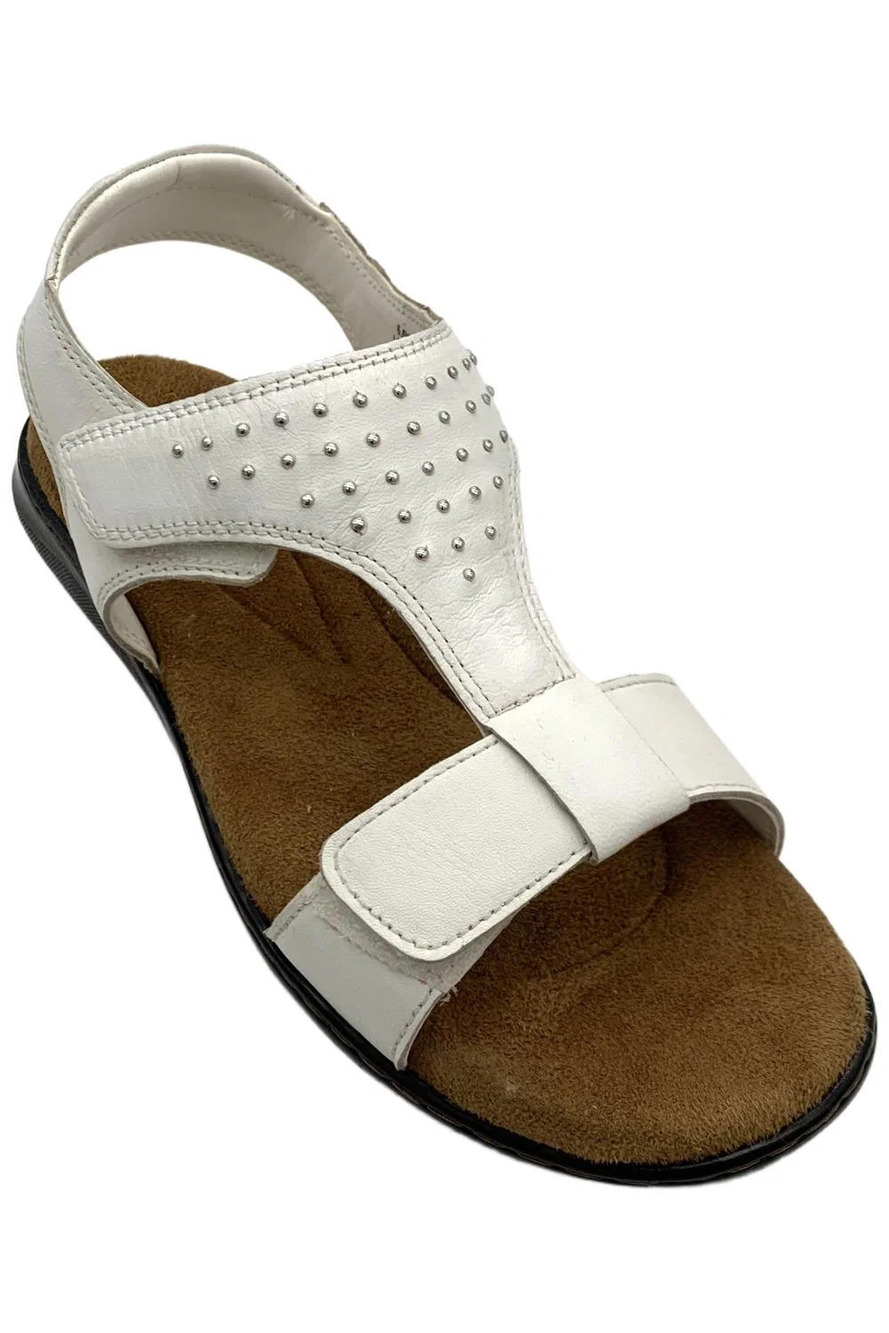ARRAY Women's Mae Slingback Flat Sandals White - Medium